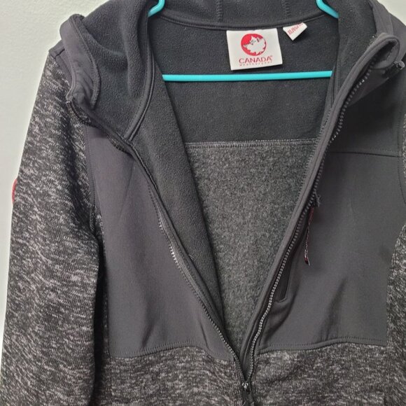 Canada Weathergear Full Zip Jacket Fleece Womens XL Hooded Fall Winter Layers - Picture 5 of 14